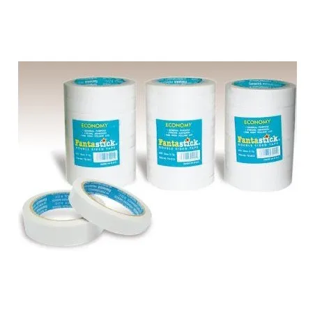 [Coul Blanc] Lot de 12 Rouleaux Adhésifs double face Fantastick 12mm x 12m Coul Blanc