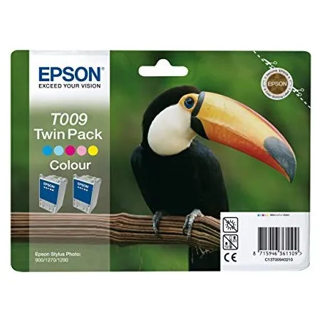 Double pack Cartouche jet d'encre Epson T009 C13T00940210 Couleur
