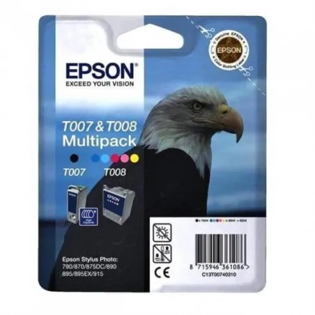Cartouche jet d'encre Epson C13T00740310 Noir et Couleur