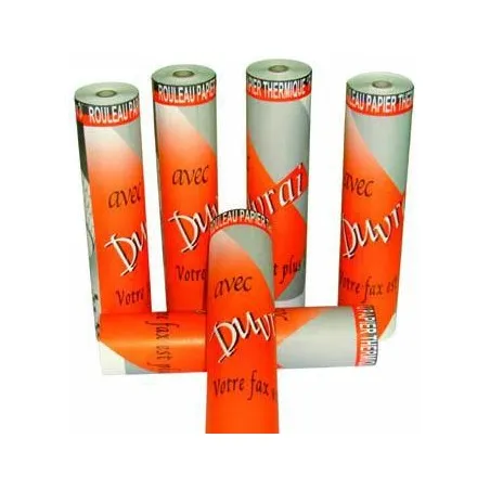 [216 mmx50 m] Lot de 10 Rouleaux de papier thermique DUVRAI pour Fax 216 mmx50 m