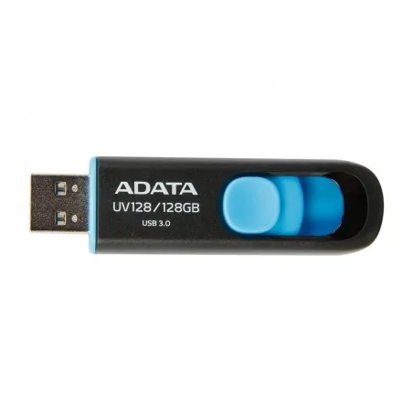 [AUV128] CLE USB Adata AUV128 High-Speed 128GB USB 3.0 Capless USB Black/Blue
