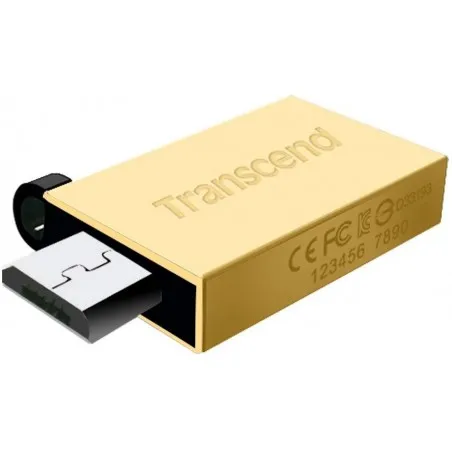 [TS32GJF380G] Clé USB 3.0 Transcend TS32GJF380G Micro-USB OTG 32 Go Gold
