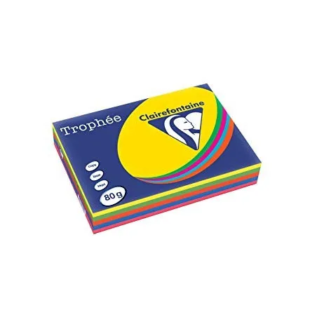 [A4 80g] Lot de 5 Ramettes papier TROPHEE assortie A4 80g 500F