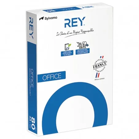 [80 g Rey] Papier A4 blanc 80 g Rey Office – Ramette de 500 feuilles
