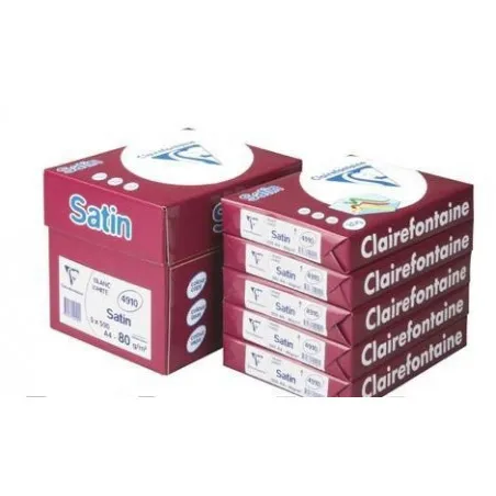 [Clairalfa SATIN] Lot de 5 Ramettes de papier Clairalfa SATIN A3 80g/m² 500 feuilles