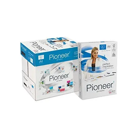 [A4 90g/m²] Lot de 5 Ramettes de papier blanc Pioneer A4 90g/m² 500 feuilles