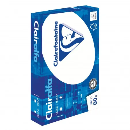 [Clairalfa A3 80g/m²] Lot de 5 Ramettes papier blanc Clairalfa A3 80g/m² 500 feuilles