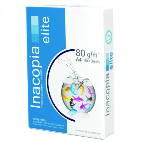 [Inacopia A4 80g/m²] Lot de 5 Ramettes de papier blanc Inacopia A4 80g/m² 500 feuilles