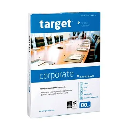 [A3 80 g/m²] Lot de 5 Ramettes papier blanc TARGET Professional A3 80 g/m² 500 feuilles